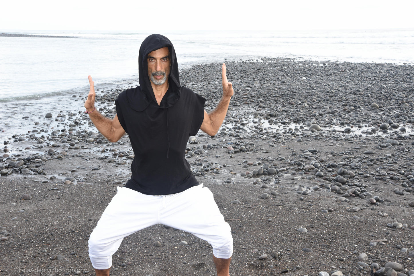 ICHIRO fashion soft men's yoga two piece from bamboo, black hoodie, drop crotch pants, casual yoga wear, yoga hoodie for men