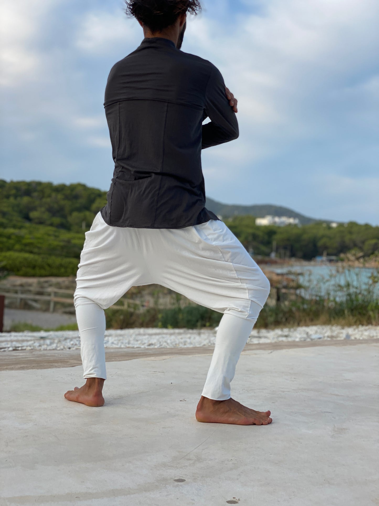ARETA Men yoga pants Workout comfortable bamboo pants Black yoga wear Harlem dance pants Yoga suit pants Wrap pants men yoga pants clothing