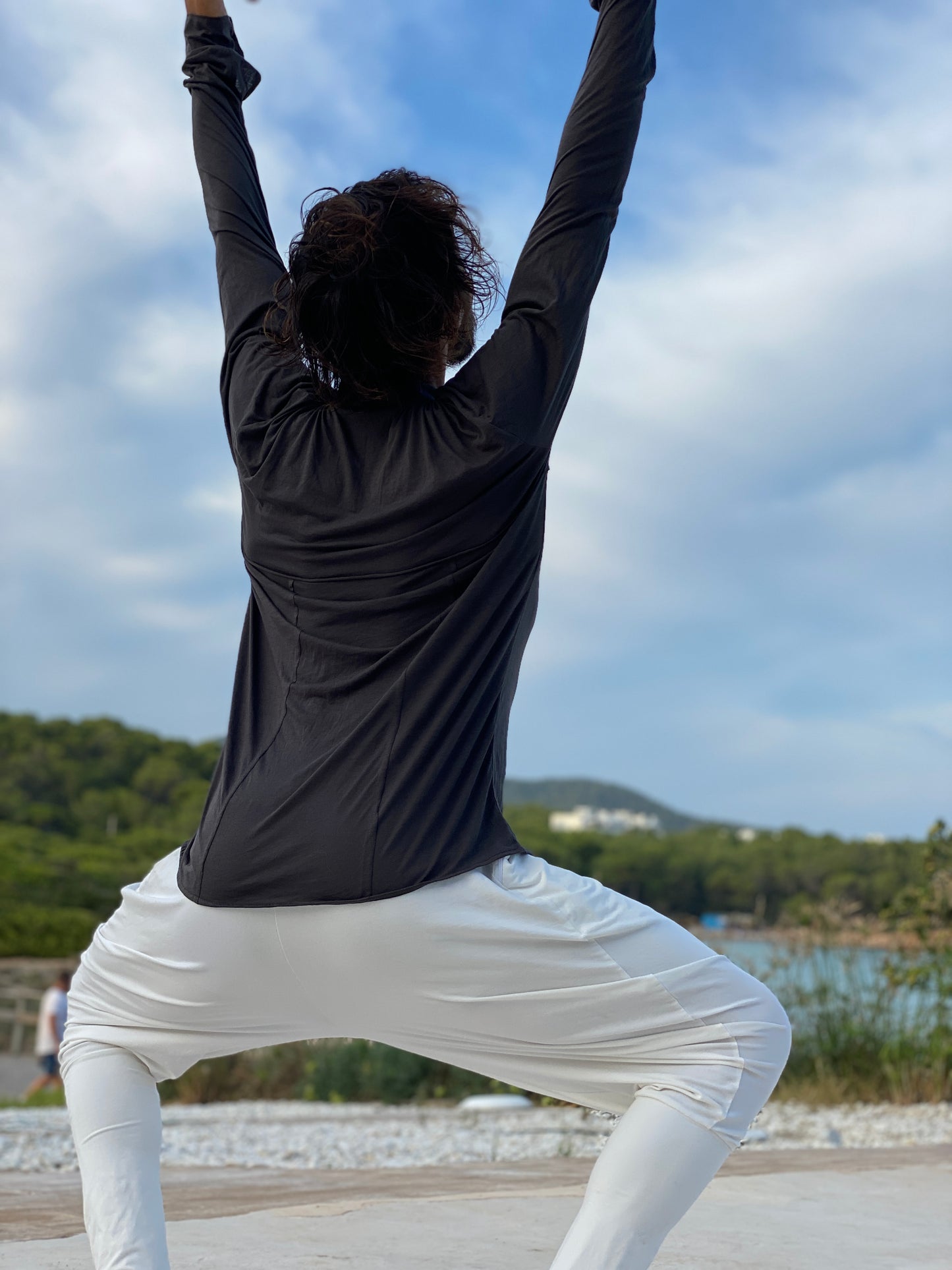 ARETA Men yoga pants Workout comfortable bamboo pants Black yoga wear Harlem dance pants Yoga suit pants Wrap pants men yoga pants clothing