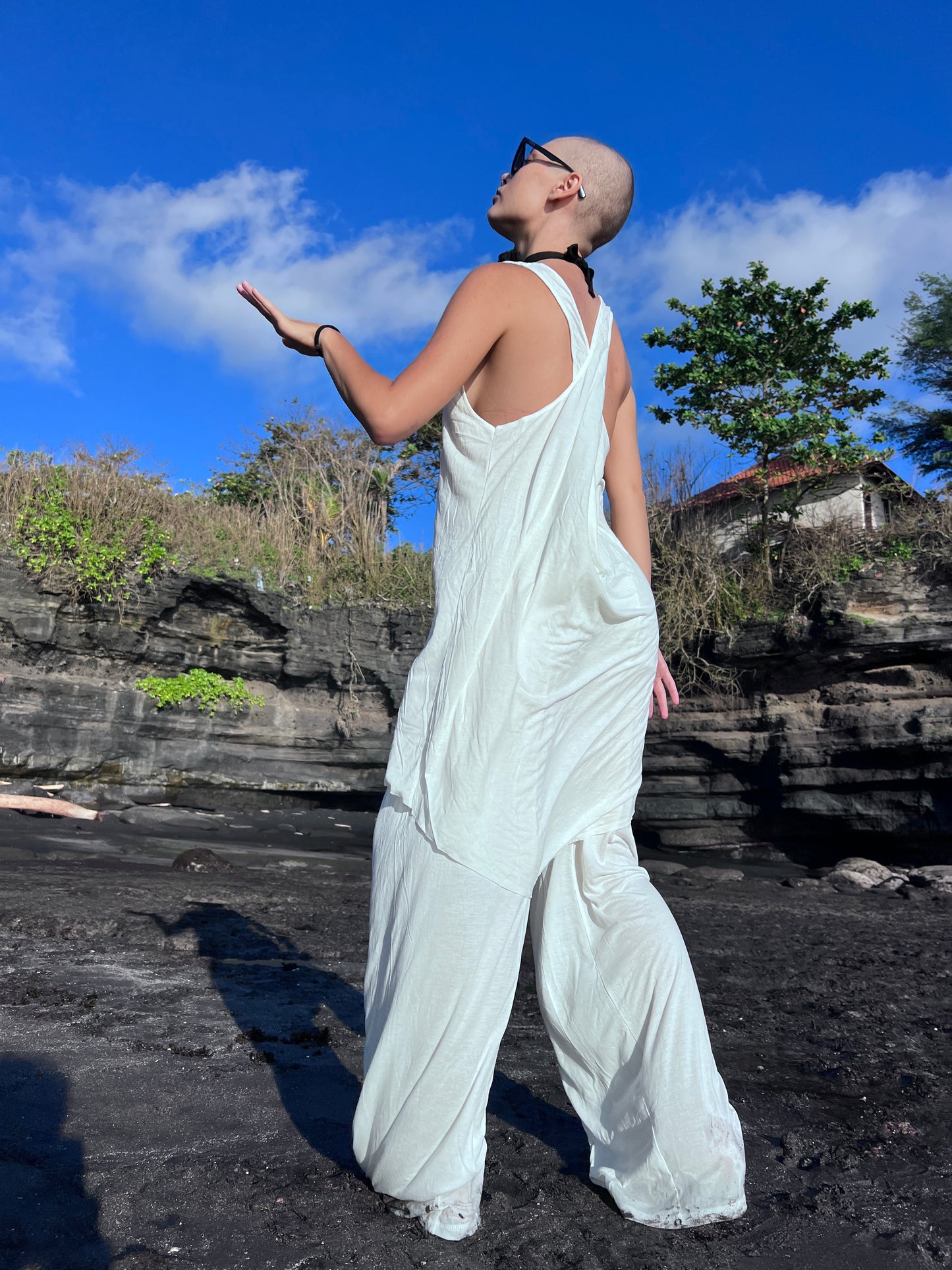 SHIDJERU Yoga Pants Dance Pants White Yoga Wear Wide Leg Pants Cotton Yoga Harem Pants Comfy Workout Dancewear Men. Unisex