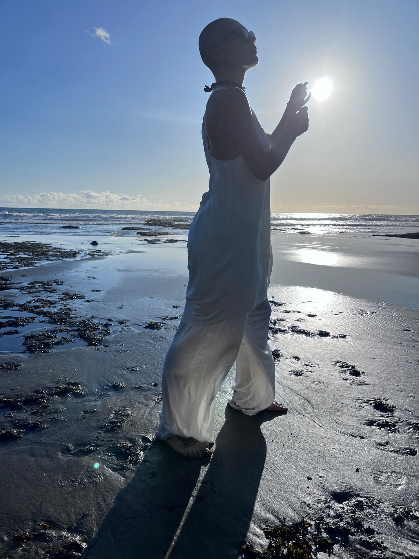 RAN Off-White Cocktail Tunic Dress Women Sexy Tribal Minimal Dress Off-White Tunic Sleeveless Goddess Dress Backless Maxi Tunic Tank