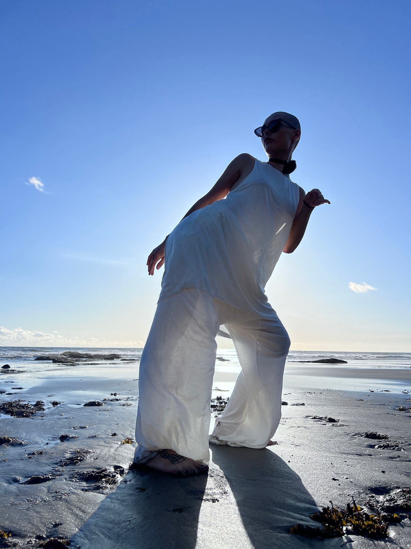 SHIDJERU Yoga Pants Dance Pants White Yoga Wear Wide Leg Pants Cotton Yoga Harem Pants Comfy Workout Dancewear Men. Unisex