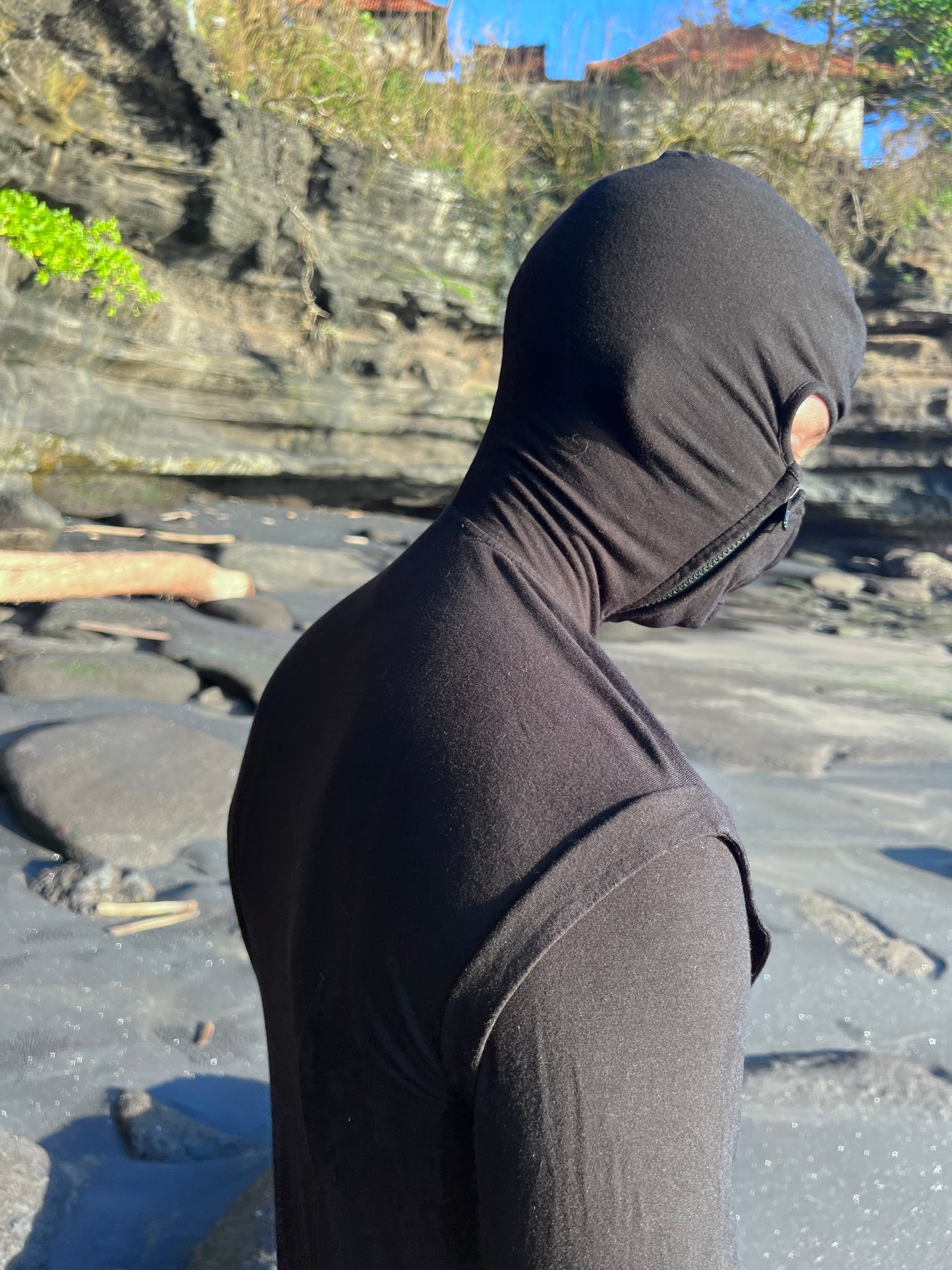 MICHI Ninja costume Samurai hoodie, Steam punk Ninja Burning man clothing, Extra long sleeve zipper hoodie, Apocalypse costume