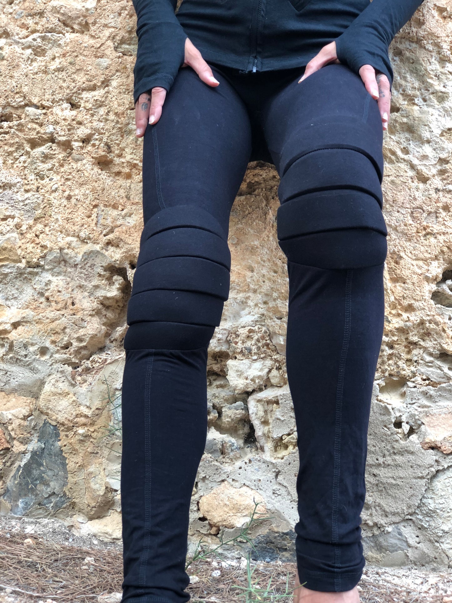 KAM Yoga PANTS women, unique yoga clothes, sports dance pants clothing, Bamboo workout yoga pants. pants with protective knee pads