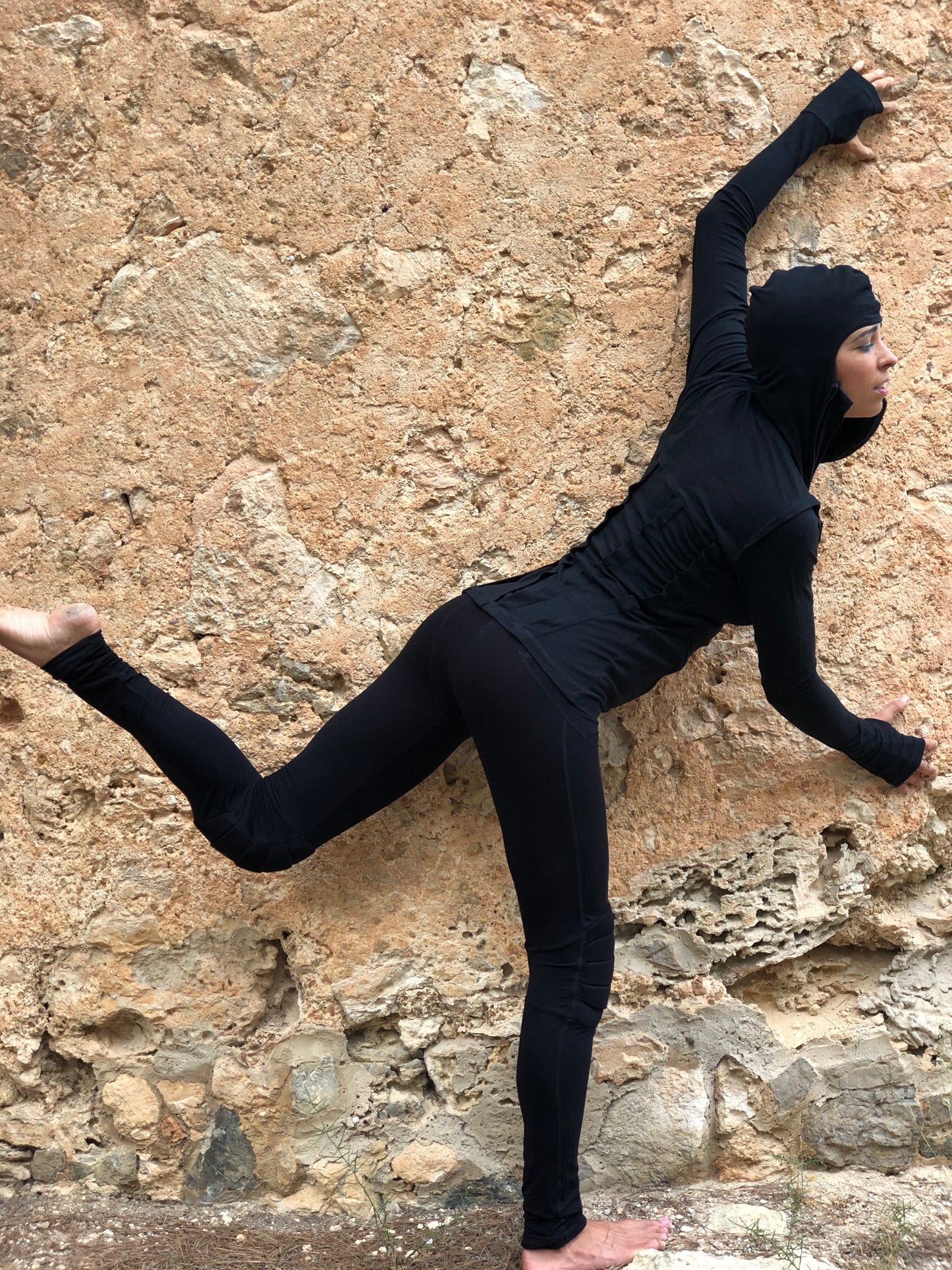 KAM Yoga PANTS women, unique yoga clothes, sports dance pants clothing, Bamboo workout yoga pants. pants with protective knee pads