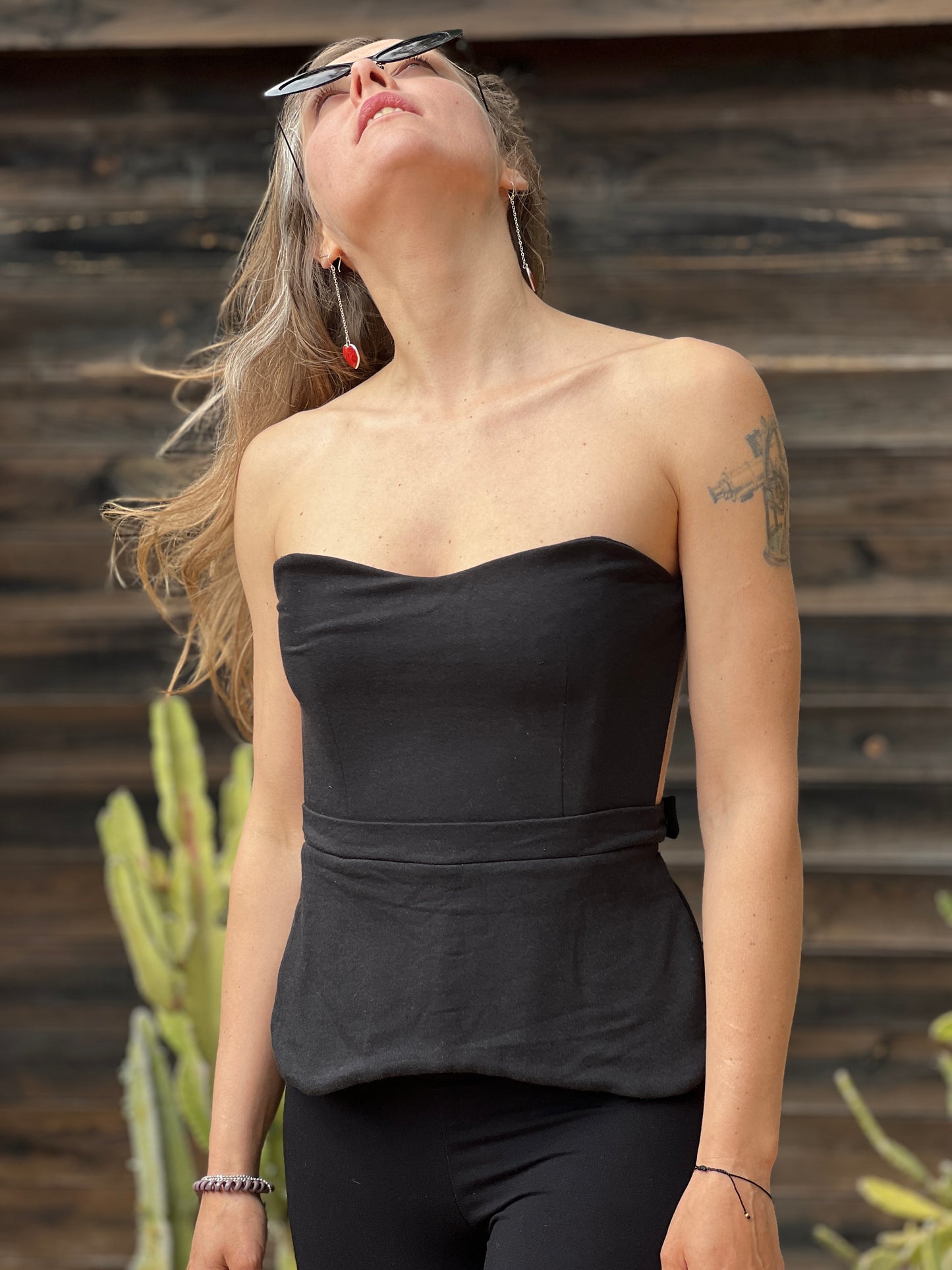 Emi — Bamboo Corset Top with Open Back