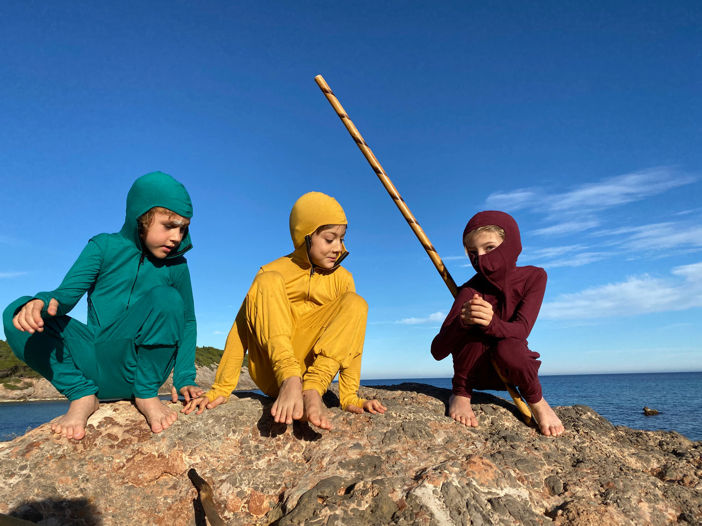 Ninja Kids costume set ninja clothing long sleeve hoodies for boys & baggy harem pants drop crotch thumb unique hoodie for teens