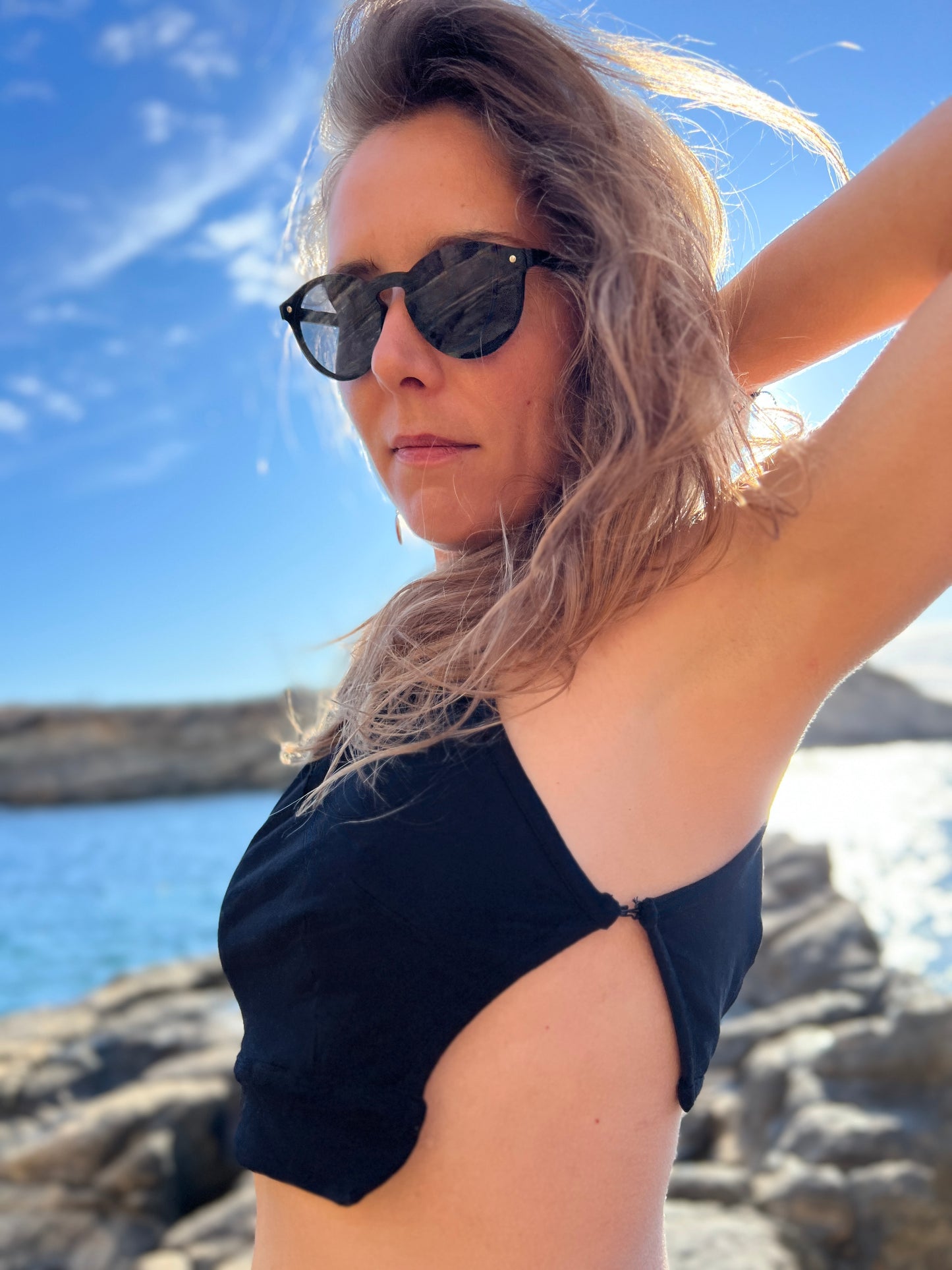 YUNA — Bamboo Side-Hook Women’s Top Unique Design