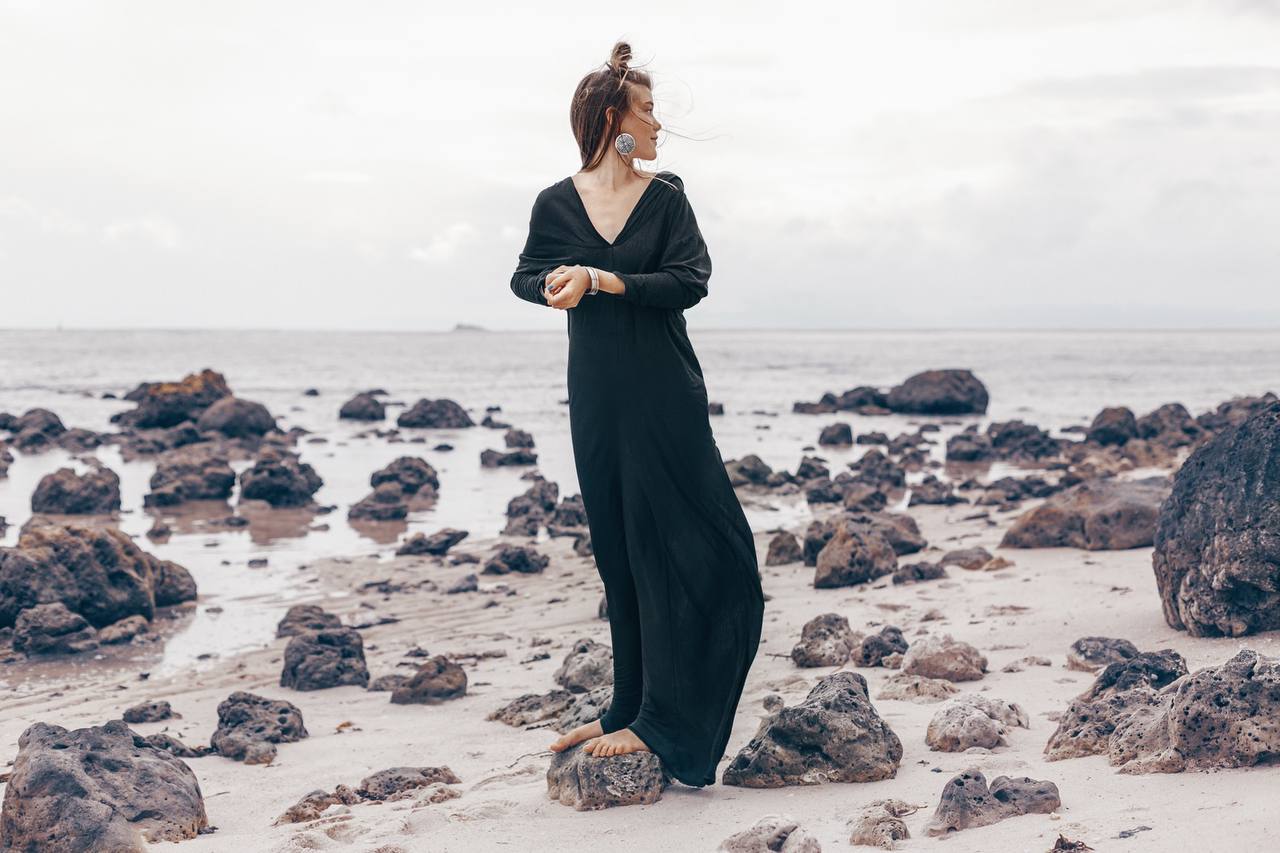 Unique TENSHI cotton dress, long sleeve maxi dress, hooded dress, hoodie dress, comfortable casual dress, boho chic dress