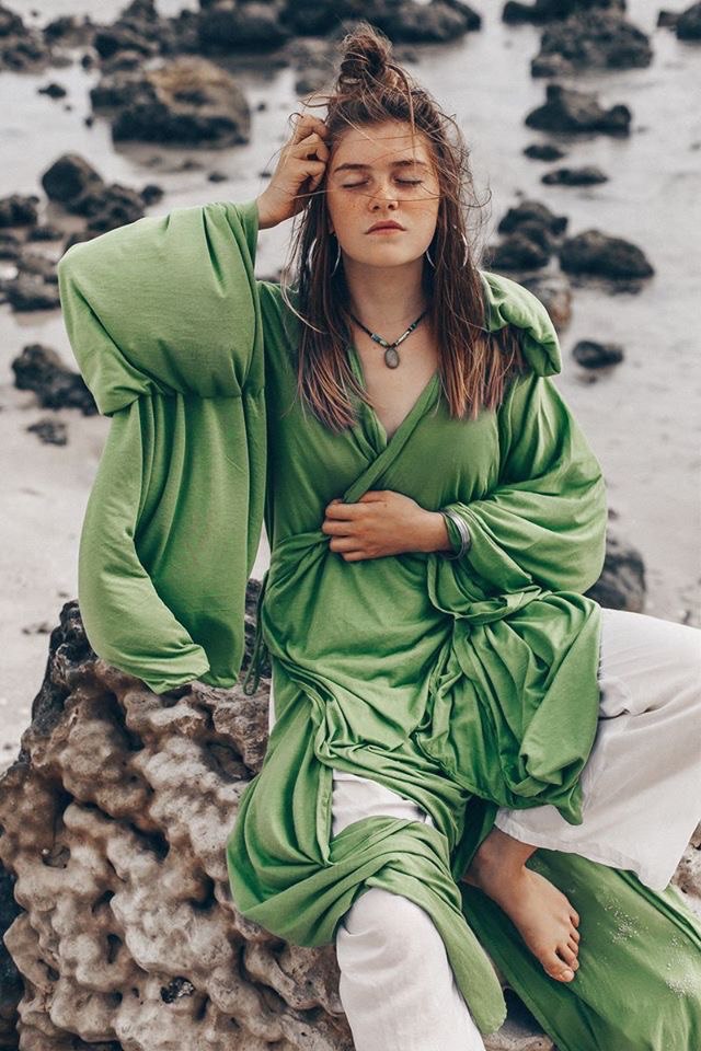 AYAKA Kimono dress women, wide sleeve dress, flowy boho dress, unique cotton maxi dress, hooded dress Big sleeves Boho chic dress
