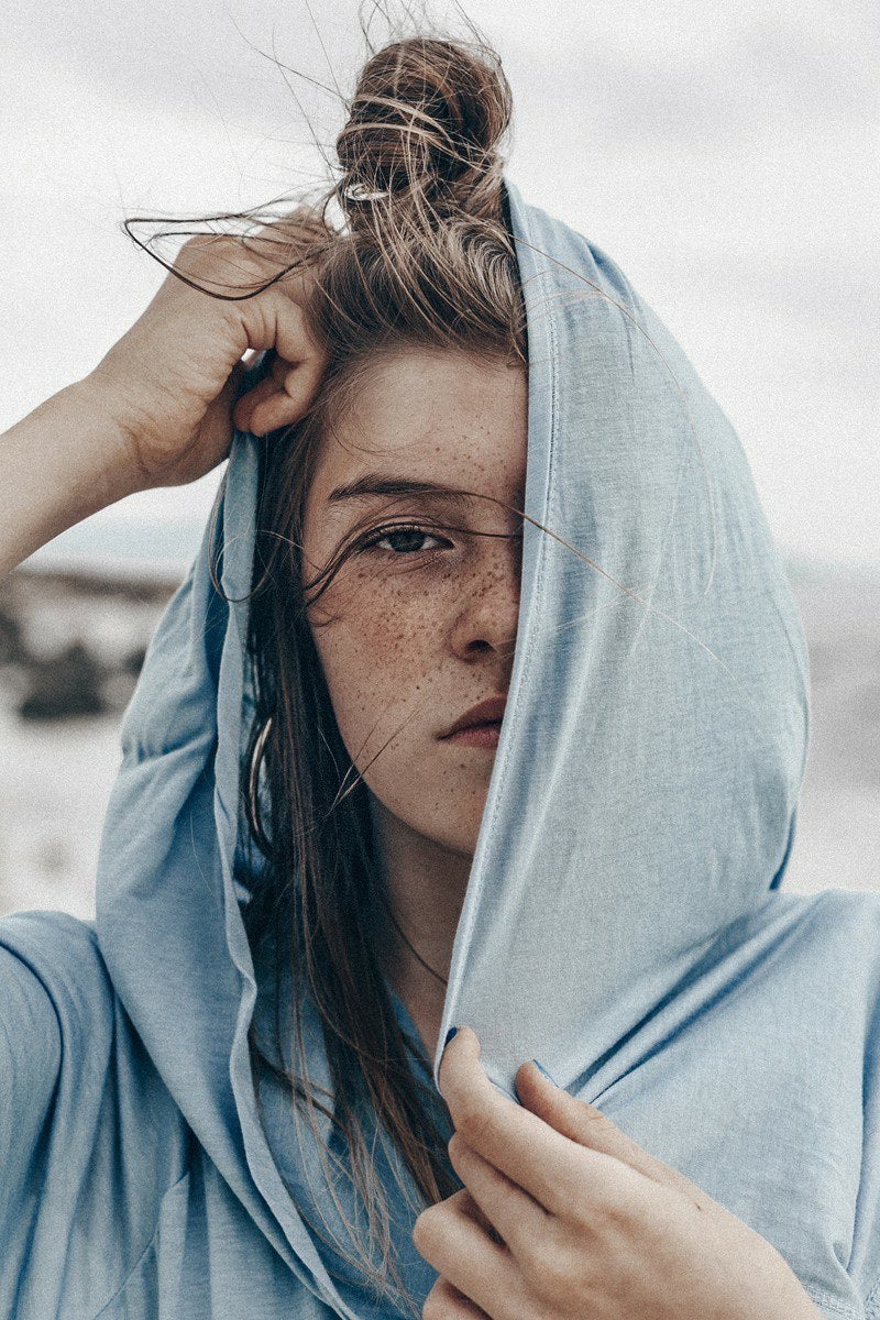 Unique TENSHI cotton dress, long sleeve maxi dress, hooded dress, hoodie dress, comfortable casual dress, boho chic dress