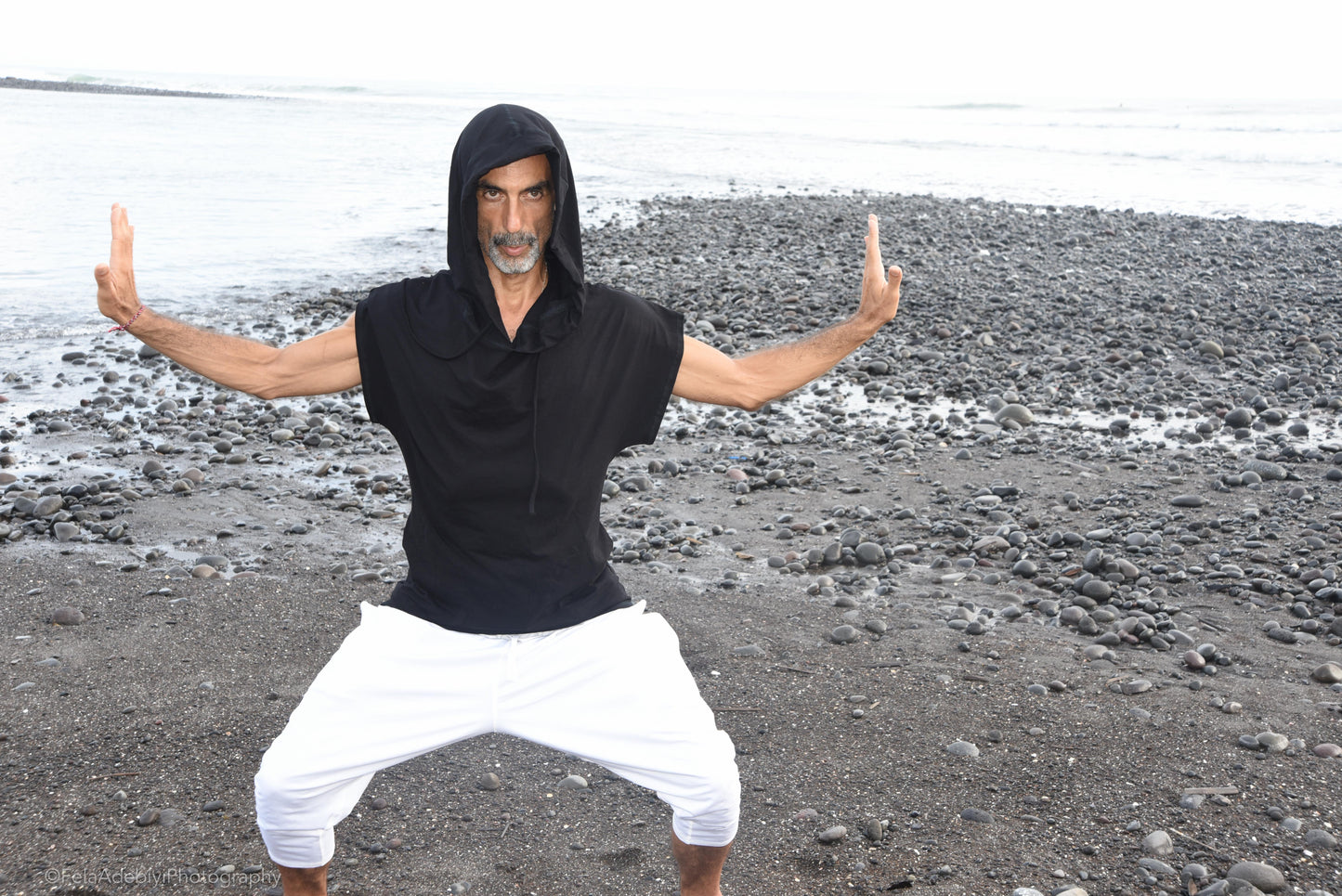 GORO fashion soft men's yoga one piece from bamboo, black white hoodie, casual yoga wear, yoga hoodie for men