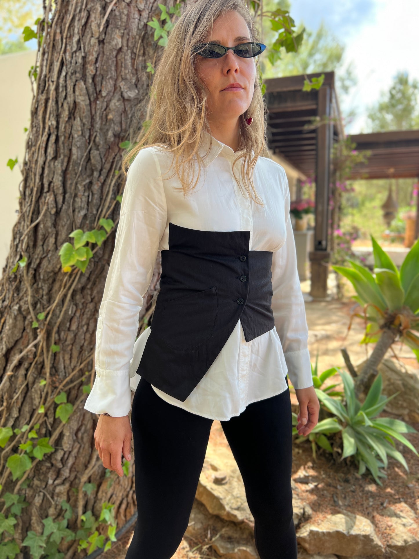 Naomi — Wide Cotton Corset Belt with Pockets Unique Design